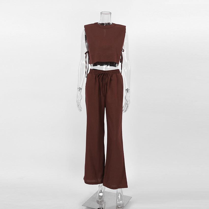 Women's Cotton Hemp Pajama Set