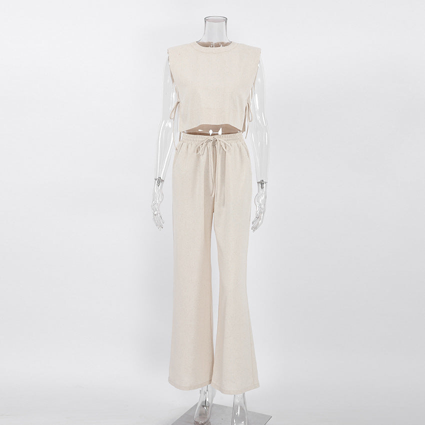 Women's Cotton Hemp Pajama Set